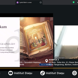 KH Saiful Bahri, Lc., M.A menyampaikan Kajian Kitab Al-Hikam kepada civitas akademika IDAQU Jakarta tentang pentingnya memprioritaskan ibadah di tengah kesibukan dunia.