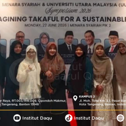 Wakil Rektor III IDAQU Jakarta bersama mahasiswa menghadiri International Symposium bertema Reimagining Takaful for a Sustainable World.